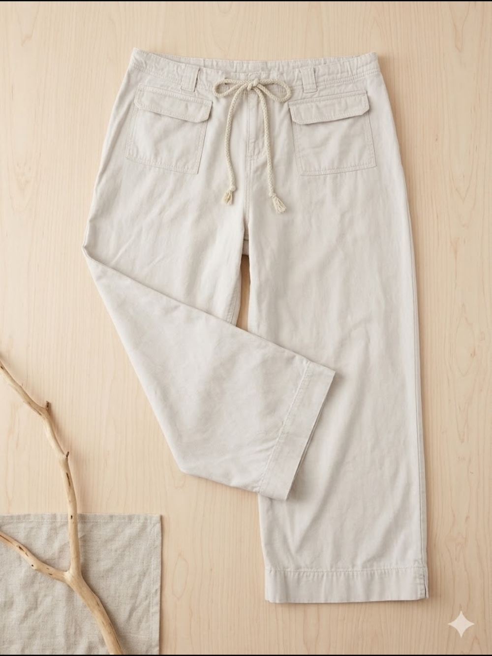 Wide Leg Plus Sized 20W Cotton Drawstring Pants Cargo Fisherman Gorpcore